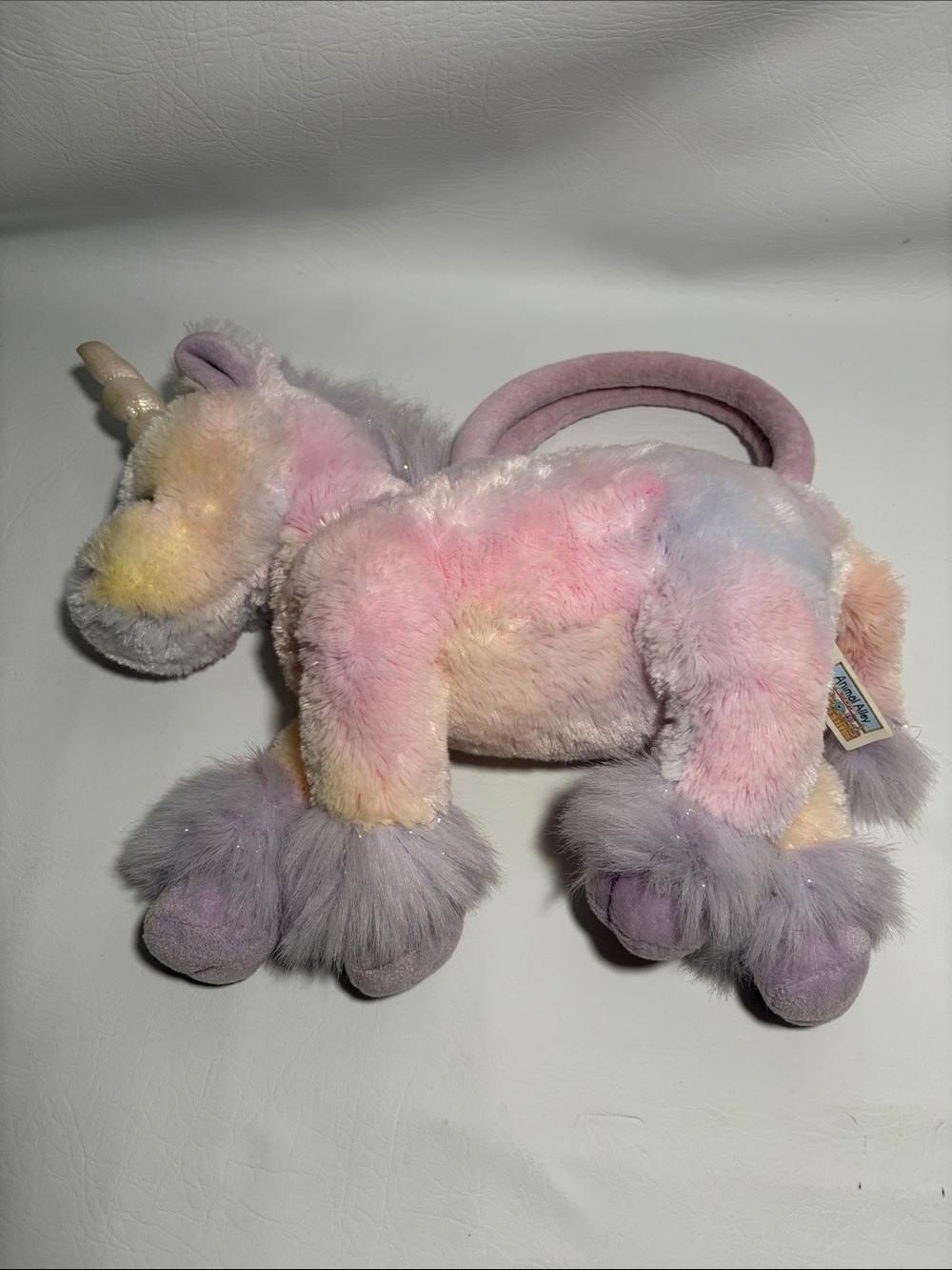 Vintage Rare Toys R US Y2K Animal Alley Pink White Unicorn 13” Plush Darla